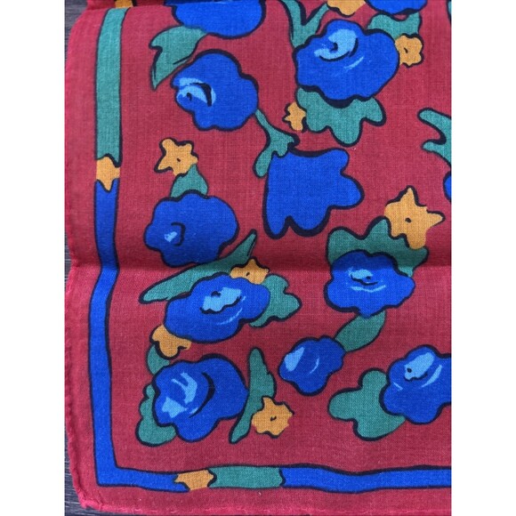 Vintage Christian Fischbacher MCM 80s 70s Cottagecore Granny Handkerchief Set(3) - Picture 10 of 10